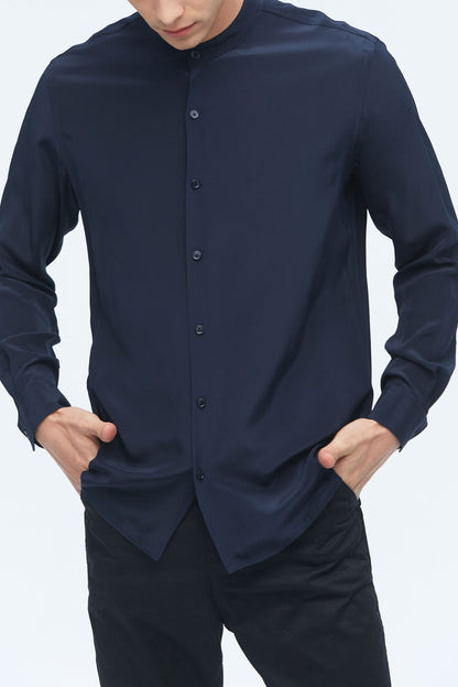 Men's Business Formal Silk Shirt