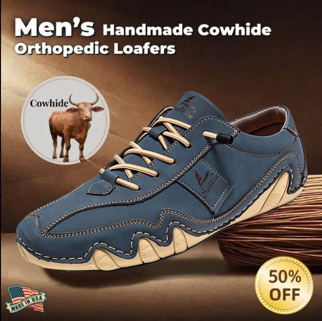 Last day 50% off 🔥⏱️Christmas sale⏱️🔥Men's genuine slip-on loafers（Free shipping）