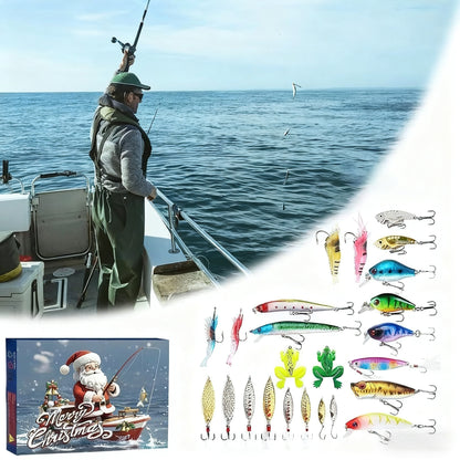 24 Days Countdown Fishing Lure Tackle Set Fishing Advent Calendar