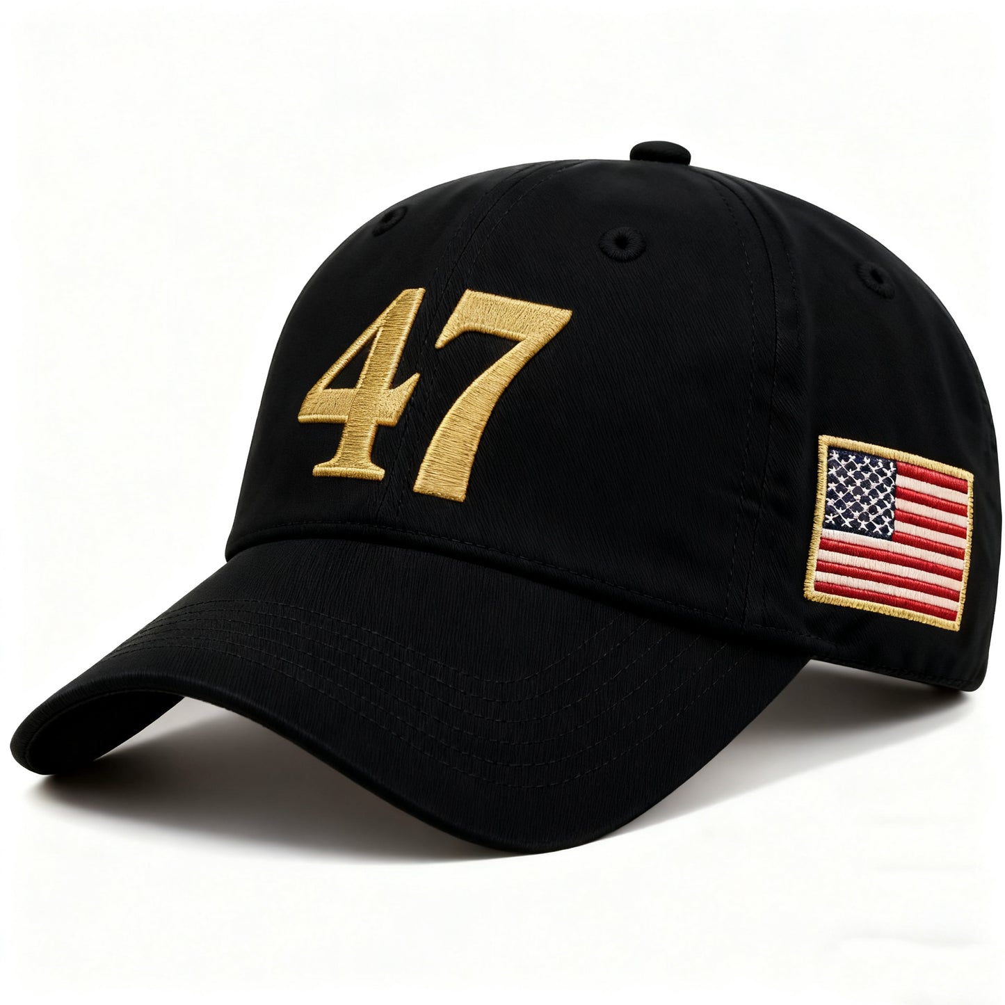 🇺🇸 47 Embroidered Baseball Cap – With American Flag Patch