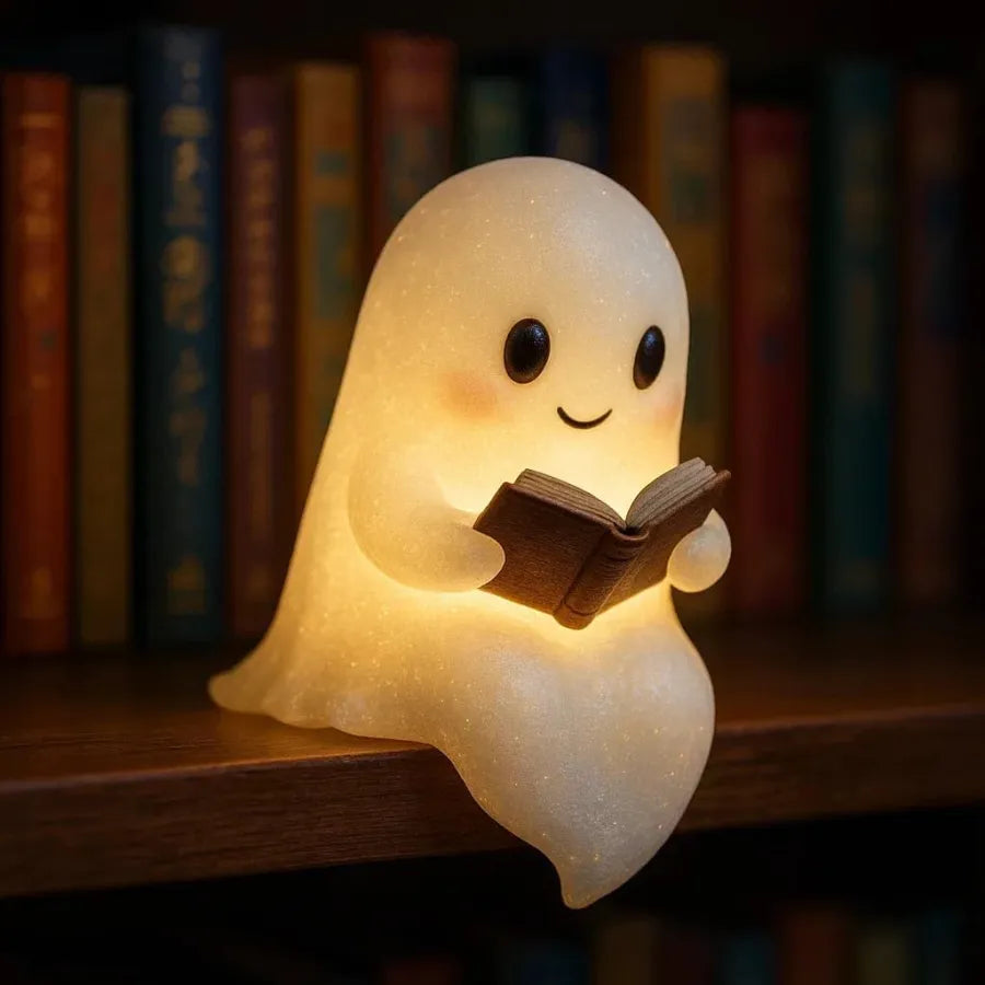 🔥Halloween Pre-sale🎃👻Cute Ghost Reading Book Lamp