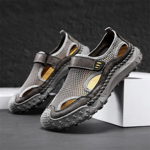 ⏰Last Day! 45% OFF 🔥Men's Handmade Cowhide Breathable Mesh Sandals