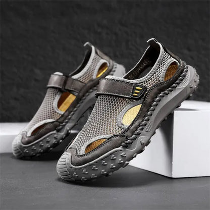 ⏰Last Day! 45% OFF 🔥Men's Handmade Cowhide Breathable Mesh Sandals