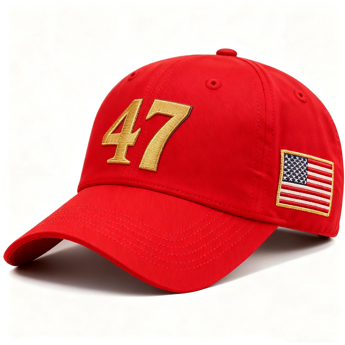 🇺🇸 47 Embroidered Baseball Cap – With American Flag Patch