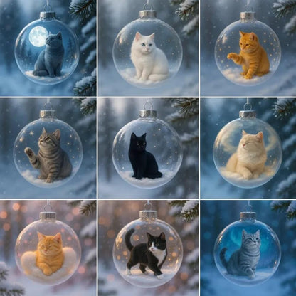 Adorable Cat Christmas Ornament Set – Limited Edition 2025 Holiday Collection for Cat Lovers