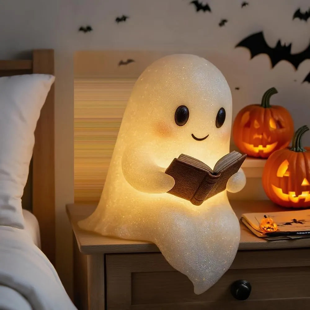 🔥Halloween Pre-sale🎃👻Cute Ghost Reading Book Lamp