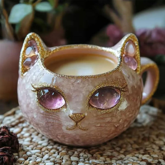 Crystal Geode Cat Mug