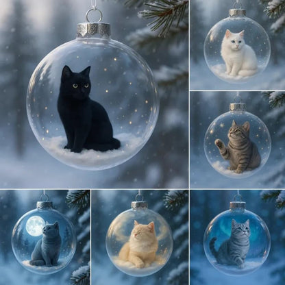 Adorable Cat Christmas Ornament Set – Limited Edition 2025 Holiday Collection for Cat Lovers