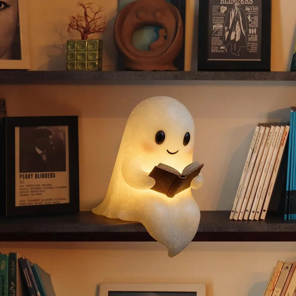 🔥Halloween Pre-sale🎃👻Cute Ghost Reading Book Lamp