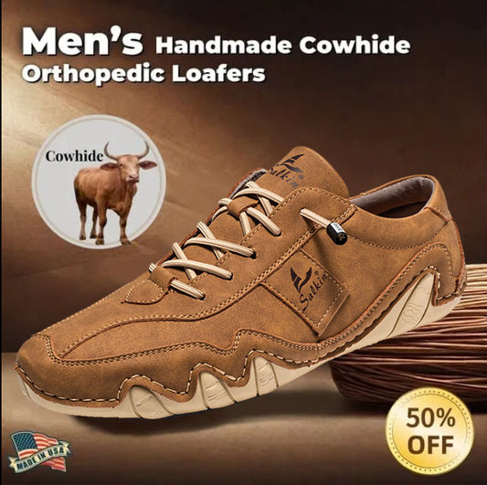 Last day 50% off 🔥⏱️Christmas sale⏱️🔥Men's genuine slip-on loafers（Free shipping）