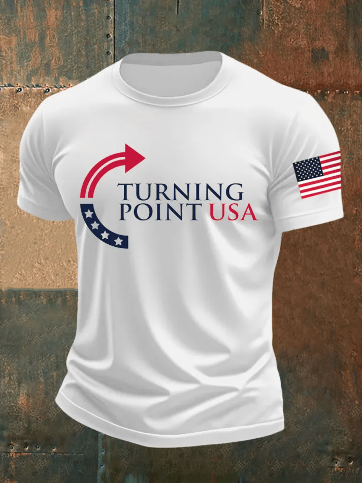 Men's Turning Point Action Printed Round Neck T-Shirt