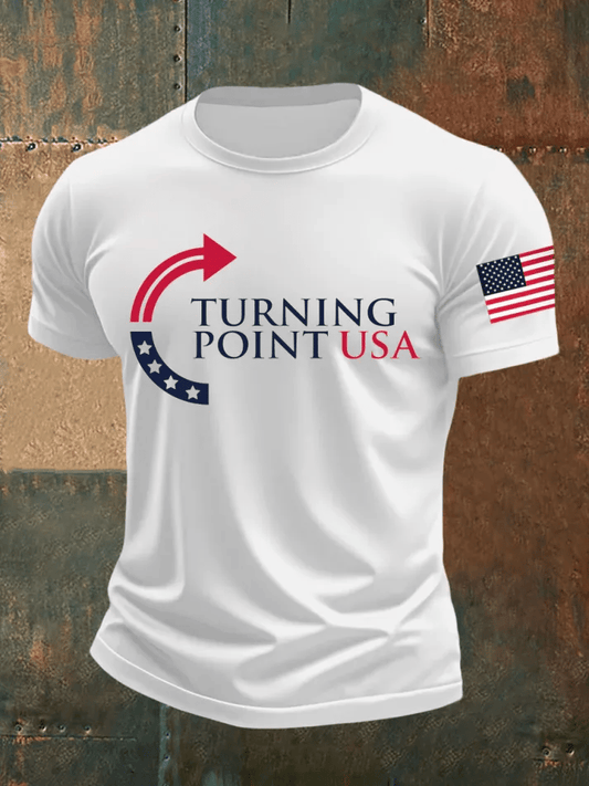 Men's Turning Point Action Printed Round Neck T-Shirt