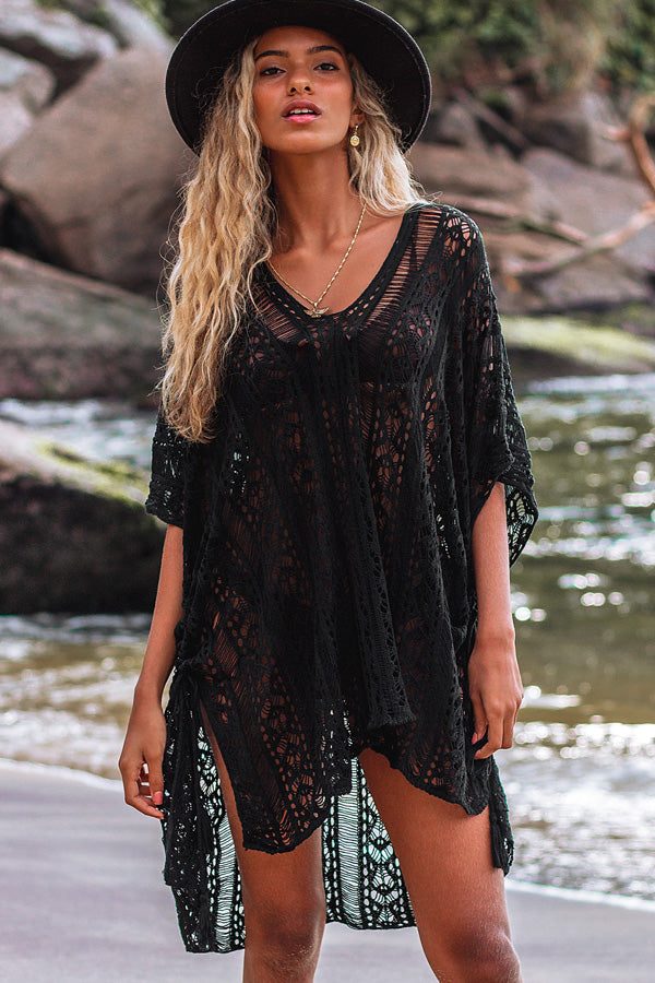 V Neck Ethnic Swimwear Cover Ups
