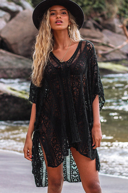V Neck Ethnic Swimwear Cover Ups