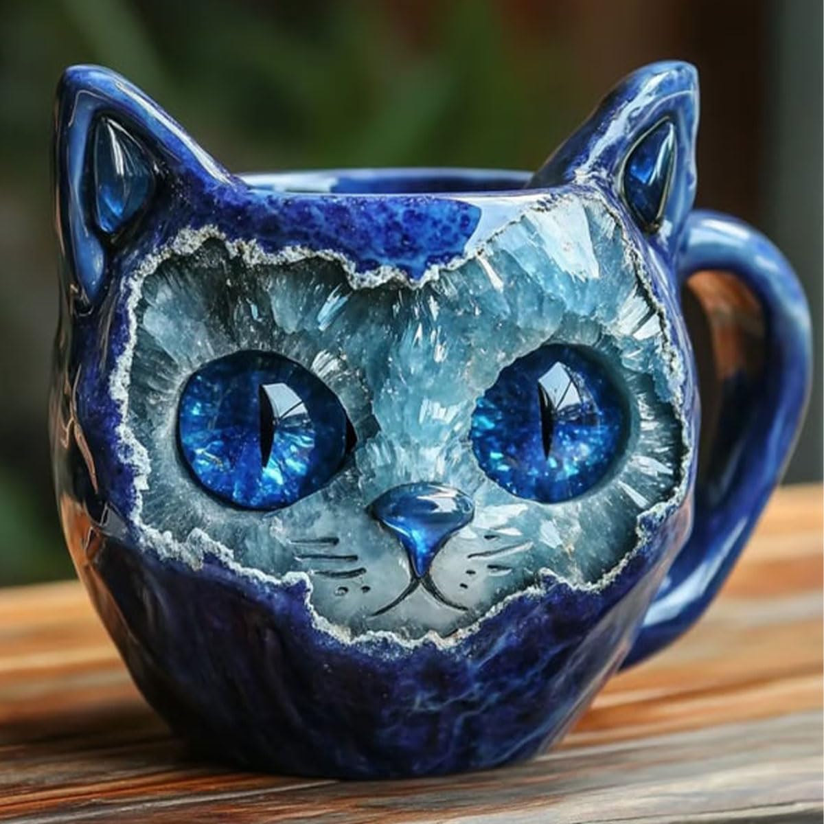 Crystal Geode Cat Mug