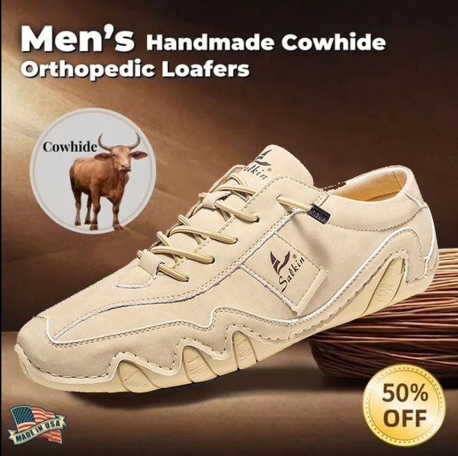 Last day 50% off 🔥⏱️Christmas sale⏱️🔥Men's genuine slip-on loafers（Free shipping）