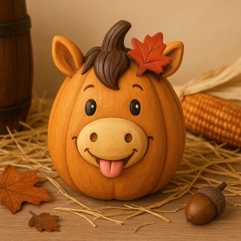Farm Animal Pumpkin Figurines