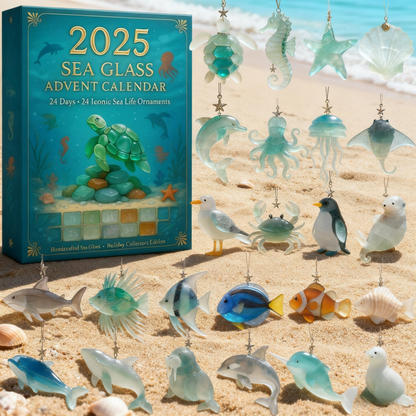 🔥Limited Edition, Only 100 Sets Left! - 🌊2025 Sea Glass Advent Calendar · Ocean Treasures(🌊 10% of proceeds support U.S. marine life protection.)