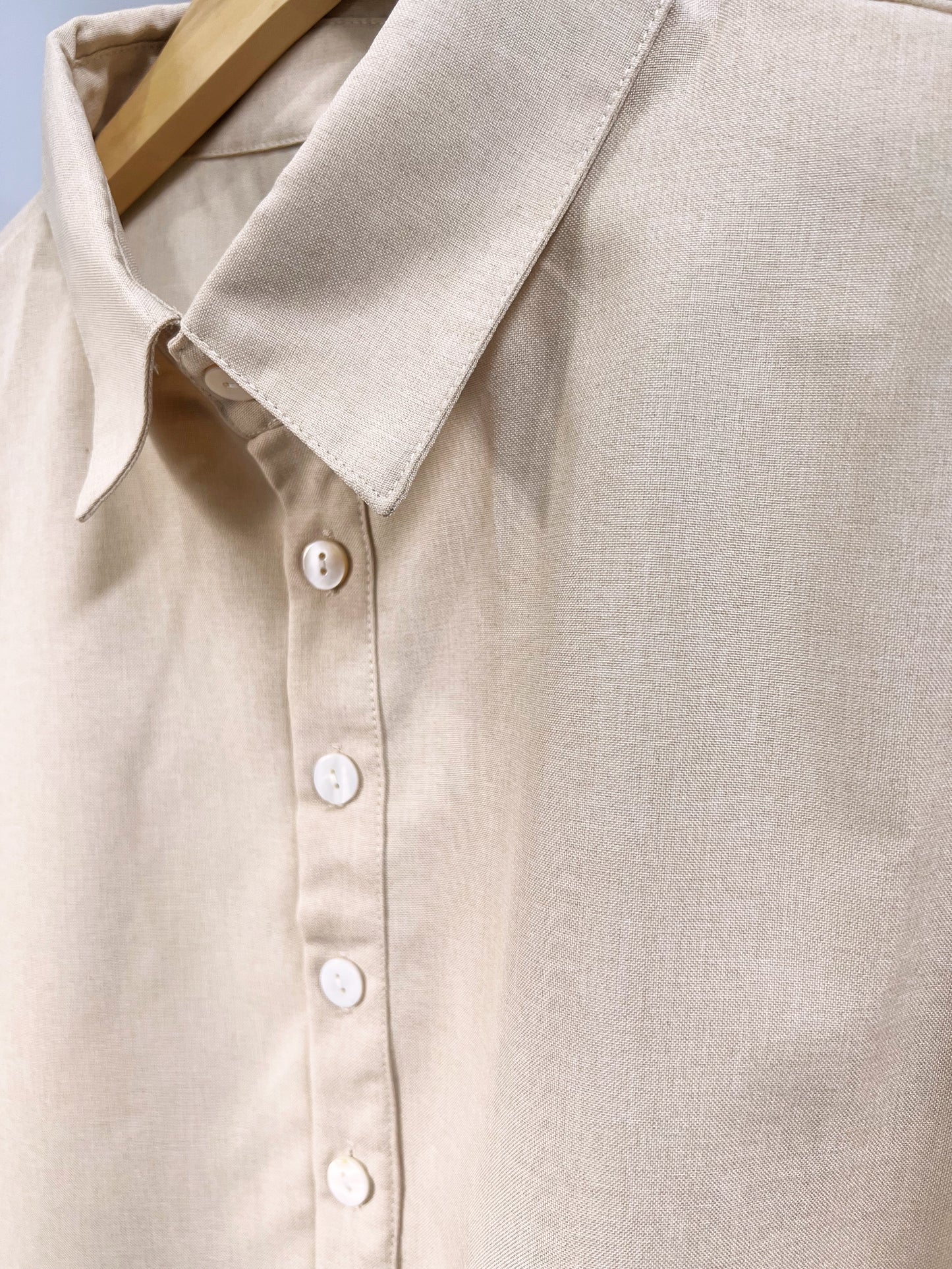 Men's Cotton and Linen Pullover Shirt Button-Down Everyday Hawaiian Short Sleeve Shirt