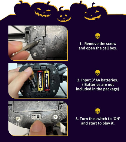 Scary Skull Cage Prisoner Haunted House Decor with Motion Sensor