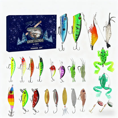 24 Days Countdown Fishing Lure Tackle Set Fishing Advent Calendar
