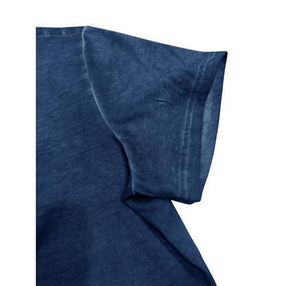 Vintage crew neck henley summer base layer outdoor short-sleeve T-shirt