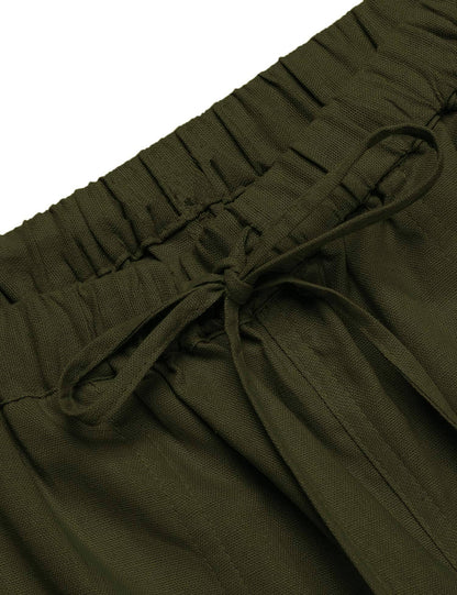Linen Style Loose Waist Yoga Pants