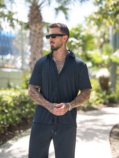 Casual Loose Fit Shirt Sets