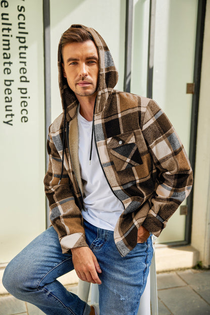Comfy Plaid Flannel Lined Jacket