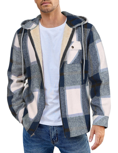 Comfy Plaid Flannel Lined Jacket