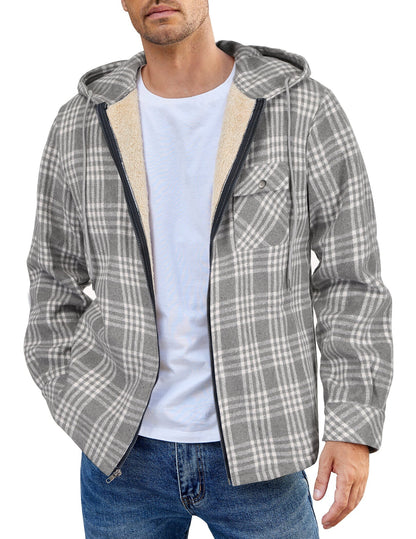 Comfy Plaid Flannel Lined Jacket