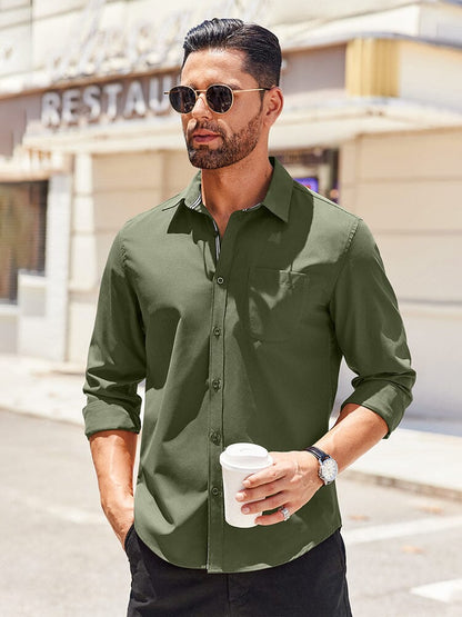 Elegant Untucked Dress Shirt