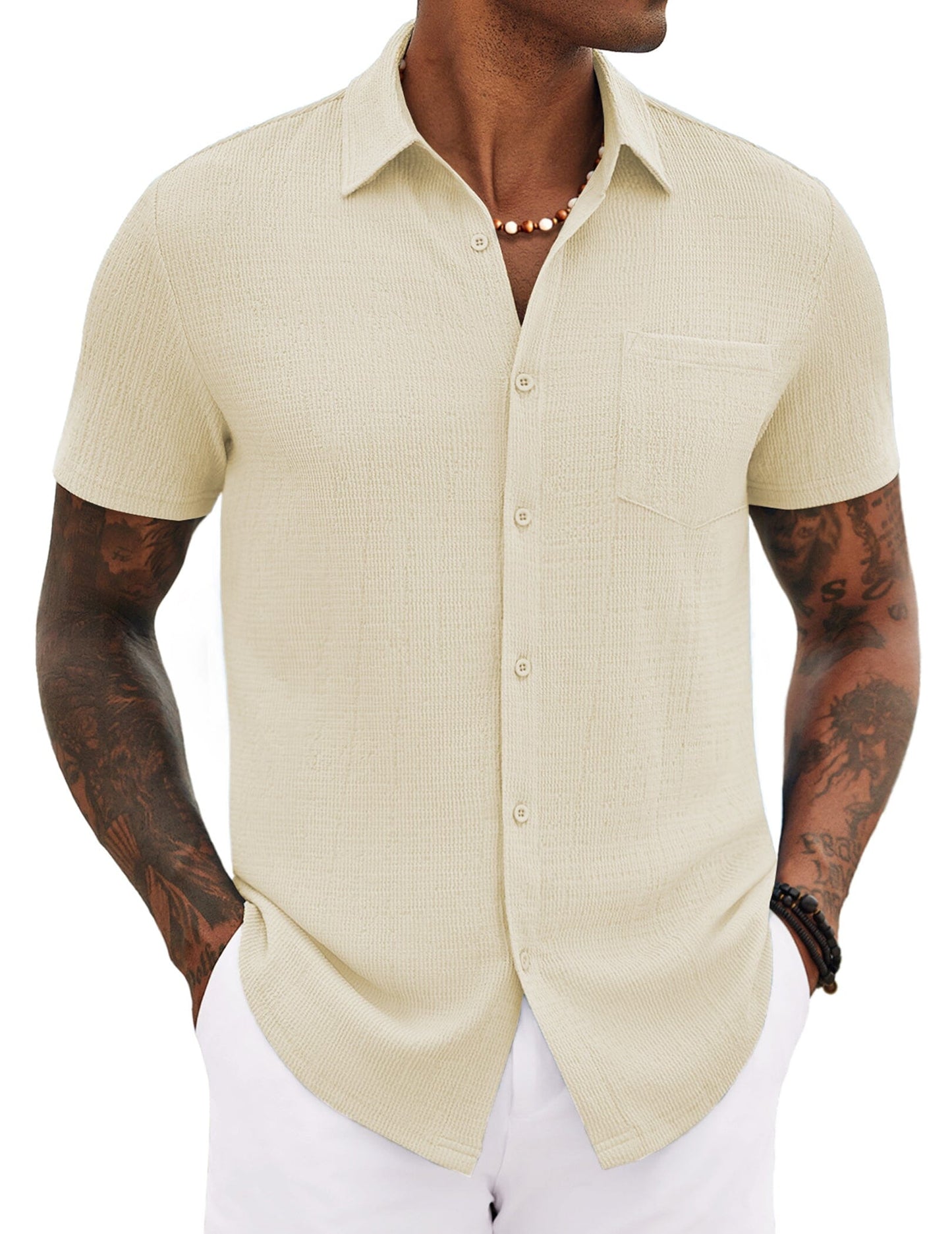 Casual Summer Textured Shirt