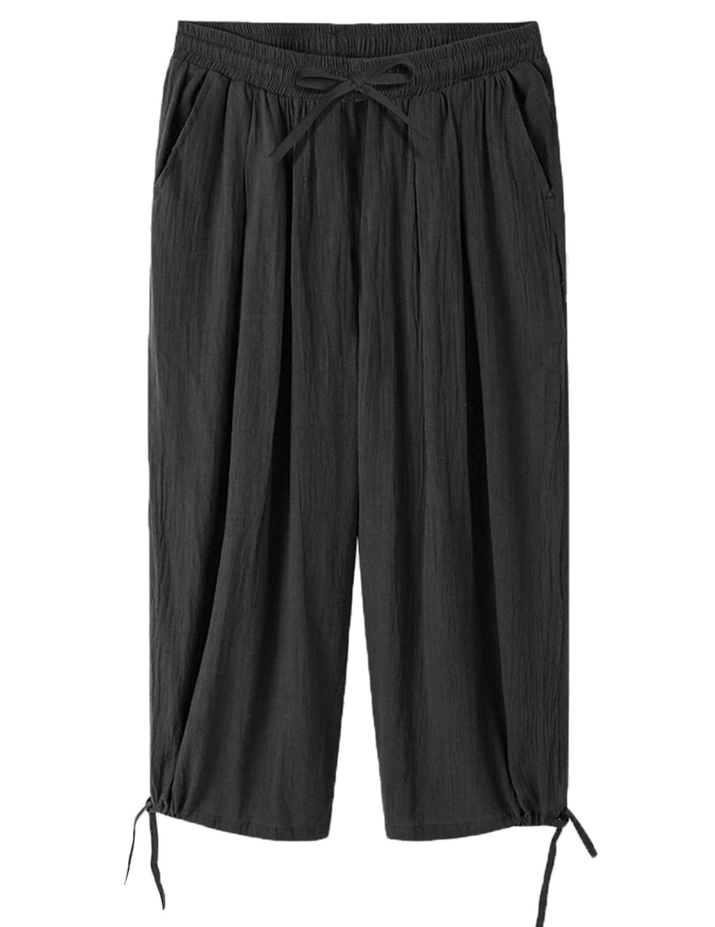 Cotton Linen Style Loose Yoga Pants