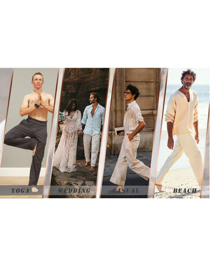 Linen Style Beach Yoga Trousers