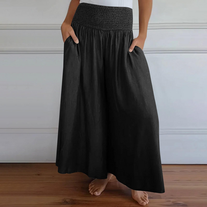 Women's Fashion Casual Wide-Leg Elastic-Waist Pants