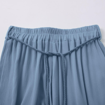 women's casual solid color loose skirt two-piece suit