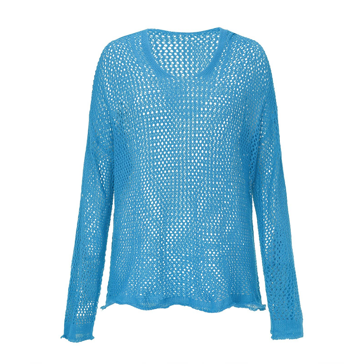 Knitted Hooded Lightweight Loose-Fit Sun-Protective Sweater