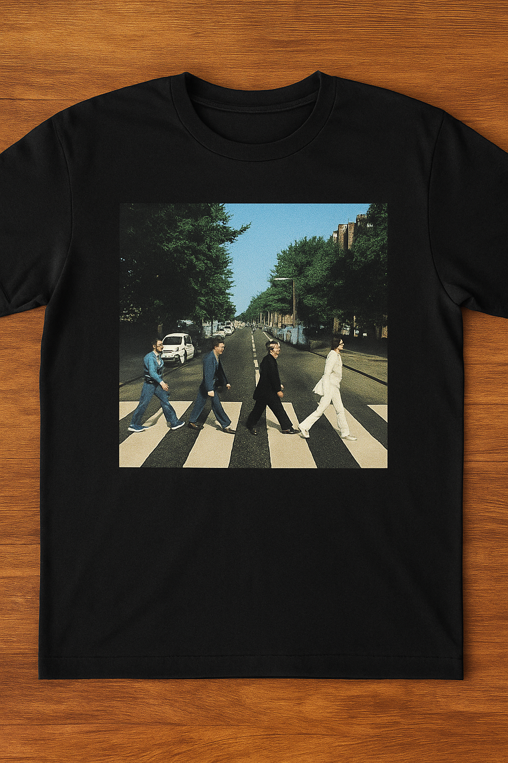 Retro band print casual T-shirt Unisex