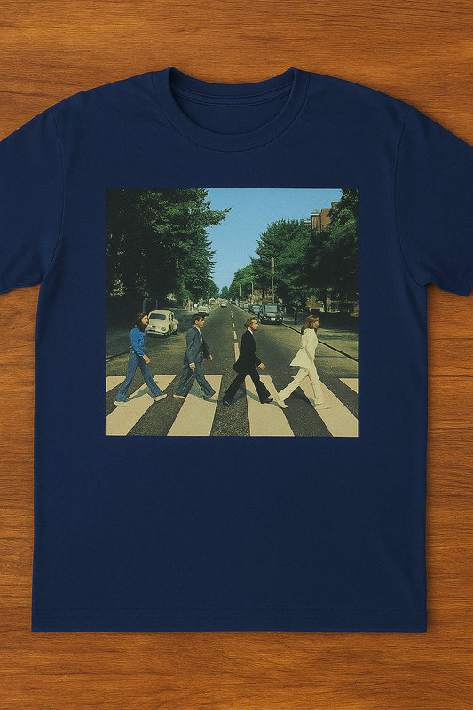 Retro band print casual T-shirt Unisex