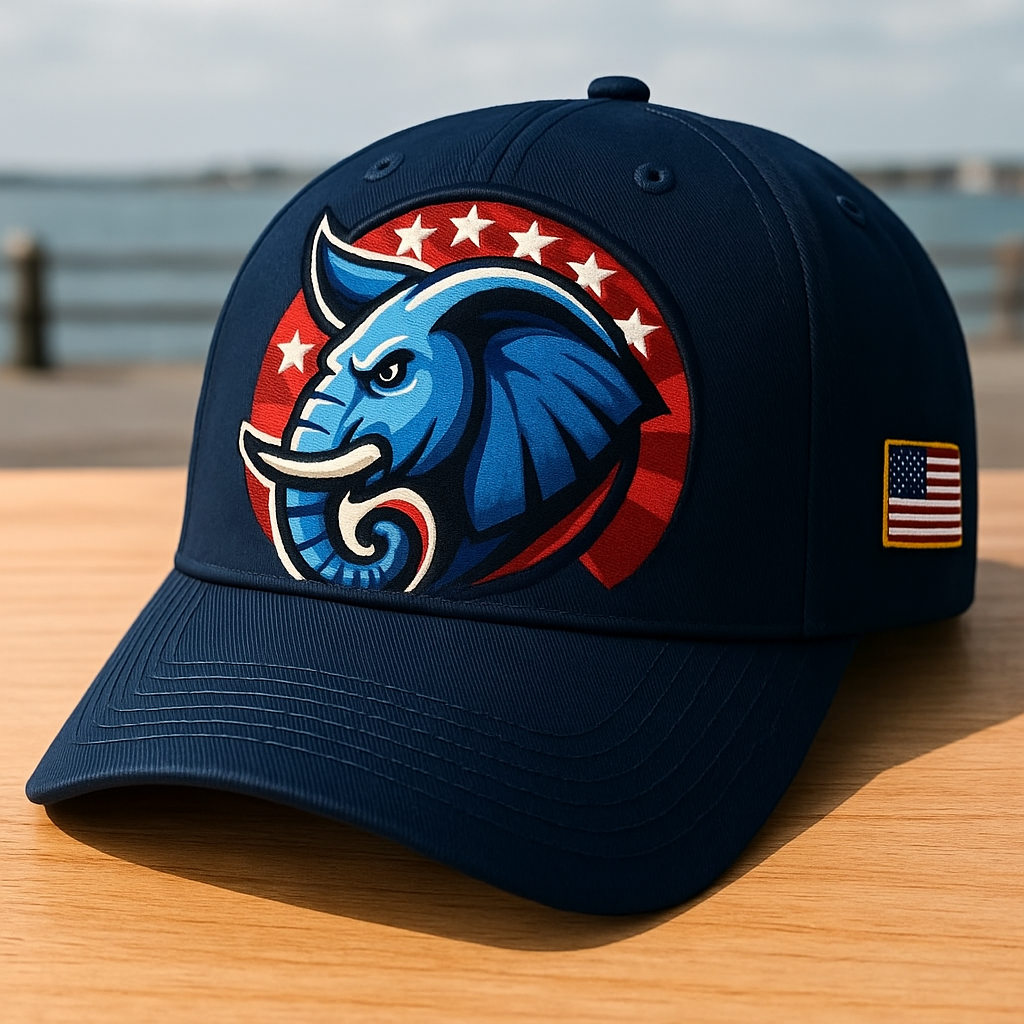 Patriotic Elephant Snapback Hat for Men & Women