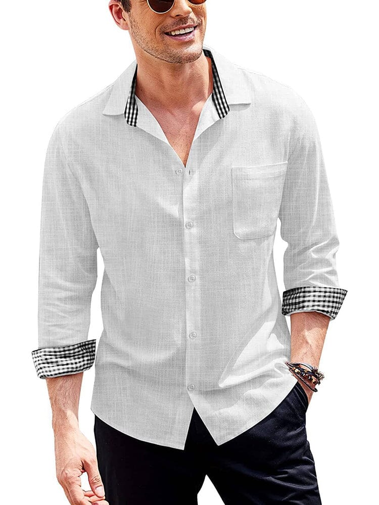 Long-Sleeve Cotton Linen Shirt