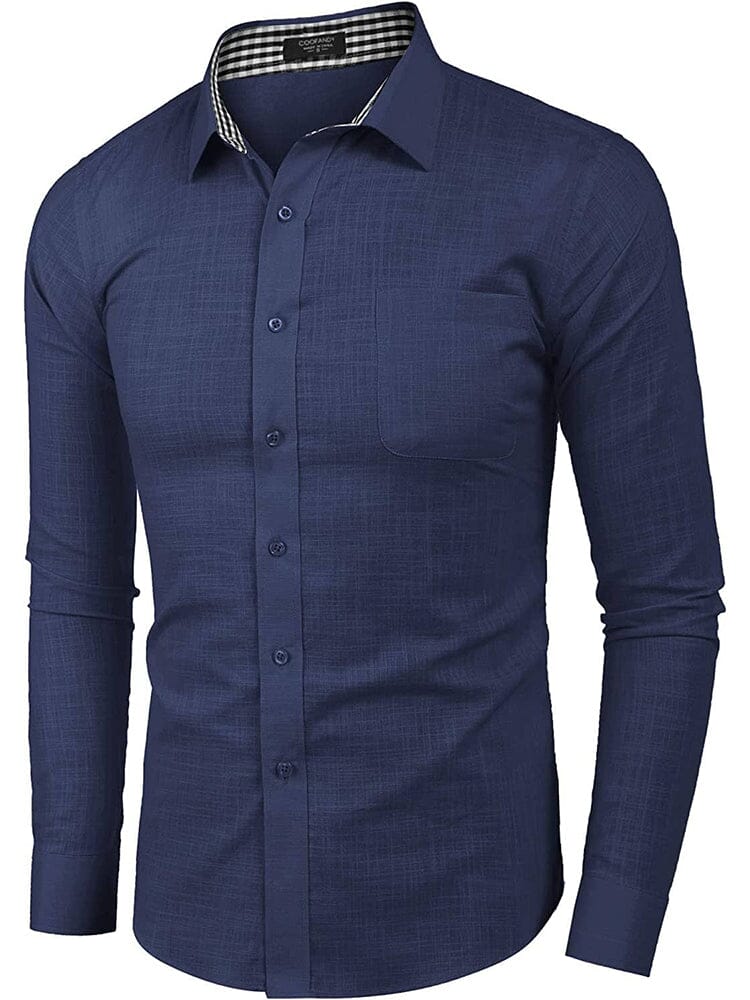 Long-Sleeve Cotton Linen Shirt