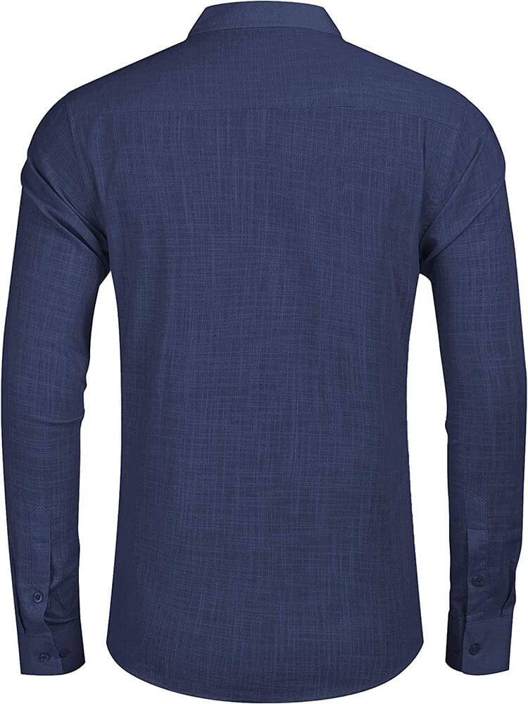Long-Sleeve Cotton Linen Shirt