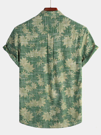 Men's Retro Casual Holiday Pocket Hawaiian Shirt