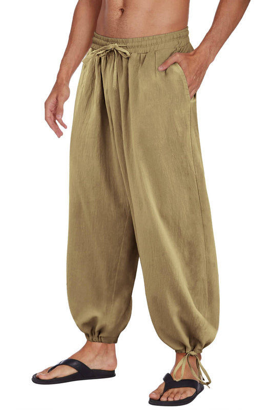 Cotton Linen Style Loose Yoga Pants