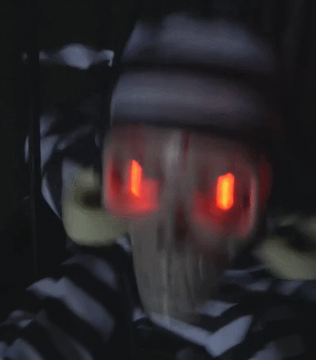 Scary Skull Cage Prisoner Haunted House Decor with Motion Sensor