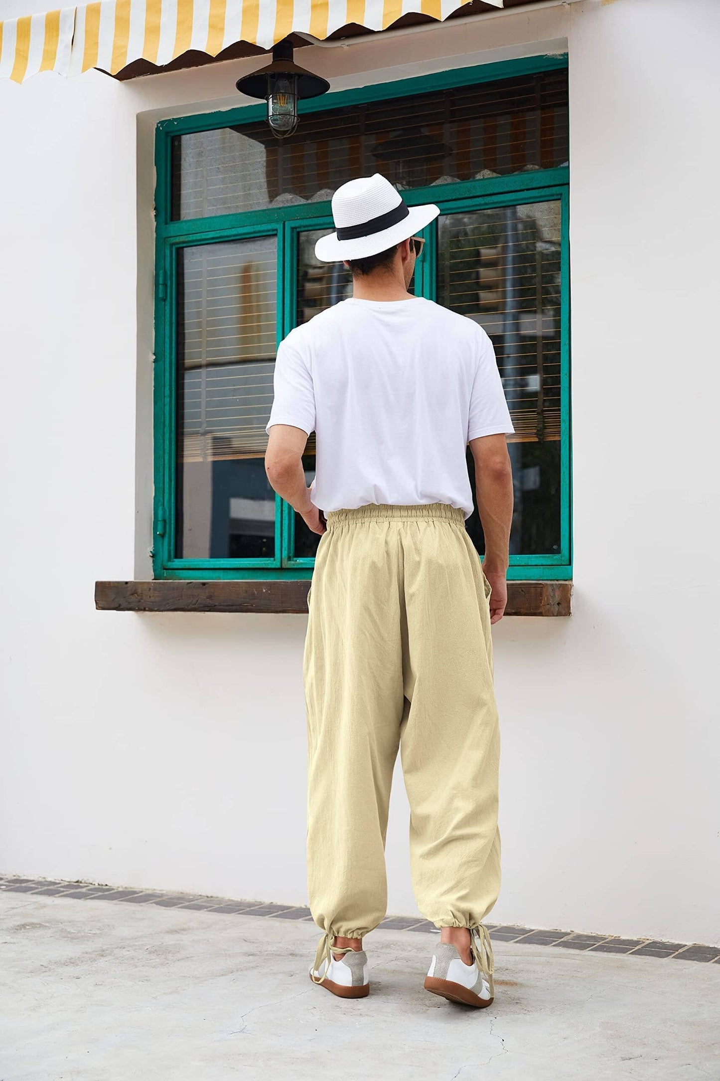 Cotton Linen Style Loose Yoga Pants