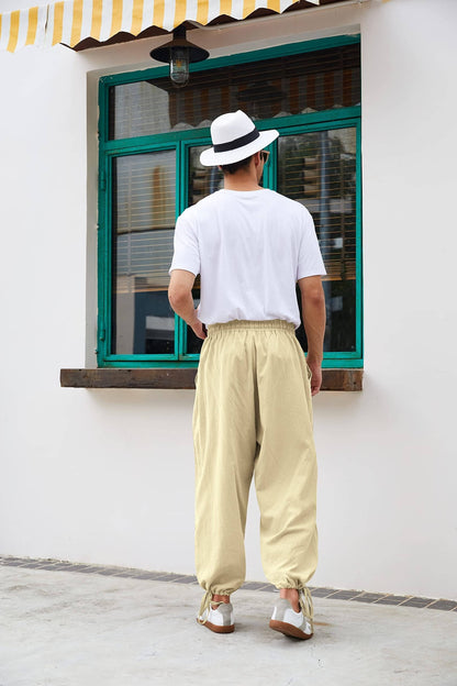 Cotton Linen Style Loose Yoga Pants