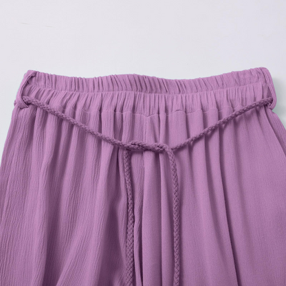 women's casual solid color loose skirt two-piece suit